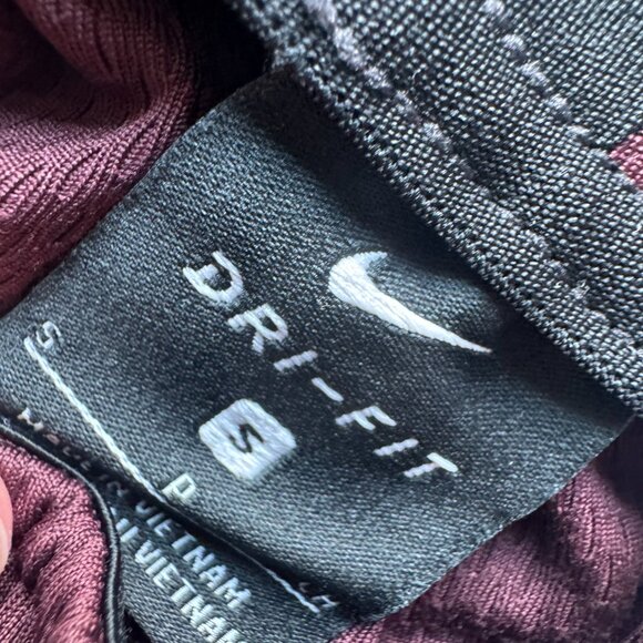 Nike Maroon Athletic Gym Shorts with Orange Swoosh Logo | Men’s Small - Picture 4 of 5